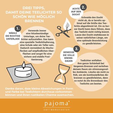 Ароматичні чайні свічки Pajoma 90, 3x30 шт. , ароматичні свічки, багато ароматів на вибір, висота 1,5 см, Ø 3,5 см (манго-апельсин, 30)