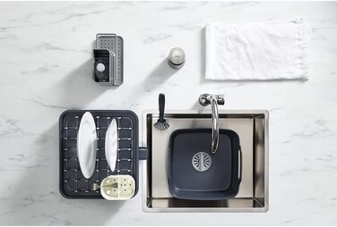 Контейнер для миття посуду 9 л, темно-сірий Wash&Drain Joseph Joseph