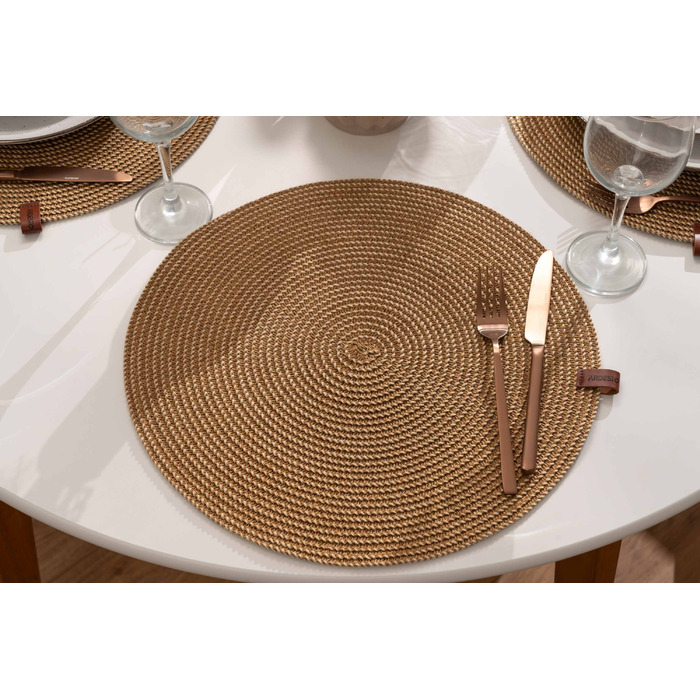 ARDESTO Килимок сервірувальний, 38см, поліестер, паперовий шпагат, кругла