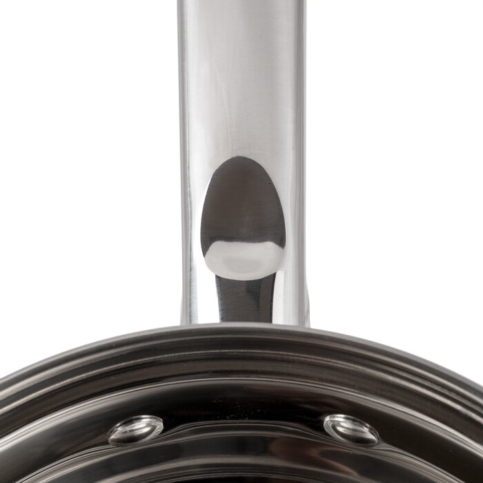 Ківш Fissman FELINA 16x10,5 см / 2,1л. зі скляною кришкою нержавеющая сталь (5337)