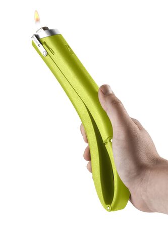 Подовжувач запальнички FIRE Палець, в т.ч. одноразова запальничка, пластик/нержавіюча сталь (зелений), 22