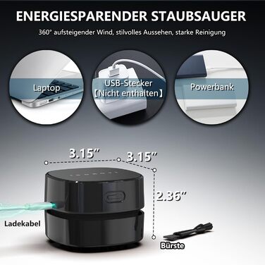 Міні-пилосос бездротовий чорний IGOKOTI