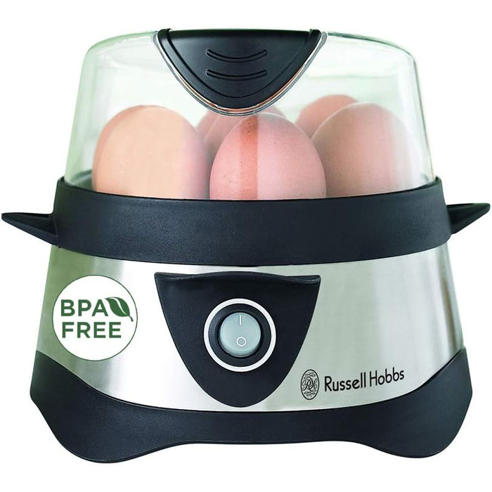 Яйцеварка, 1-7 варених або 3 парові яйця, 380 Вт Russell Hobbs