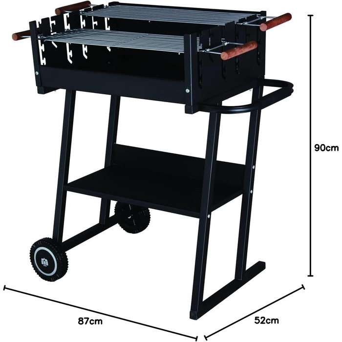 Портативний гриль з 2 рішотками  з регульованою висотою House Brigida Tarrington House