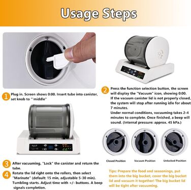 Вакуумний маринатор для м'яса та овочів 5 л білий Lakenbroade