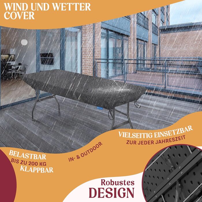Розкладний стіл для кемпінгу 183 х 76 см KESSER