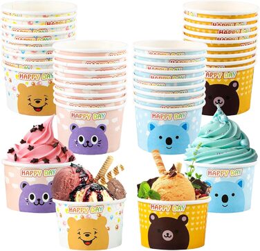Набір паперові стаканчики для морозива 40 шт. 150 мл dellyy