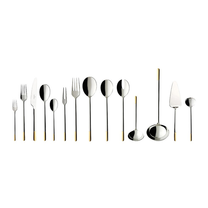 Набор столовых приборов на 12 персон, 70 предметов, частичная позолота Ella Villeroy & Boch