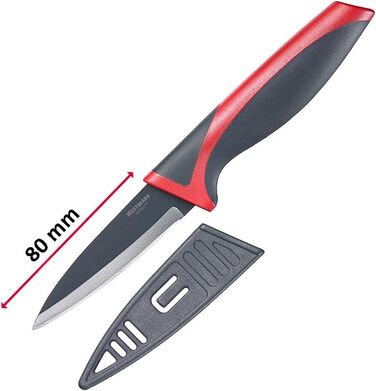 Набір ножів Westmark 5 шт. , 1 велика обробна дошка та 4 ножі, обробна дошка 37 х 25,5 см, лезо кухарського ножа/ножа для хліба по 20 см, лезо канцелярського ножа 12 см, лезо ножа для чищення овочів 8 см, 145222E6 (ніж для чищення овочів)