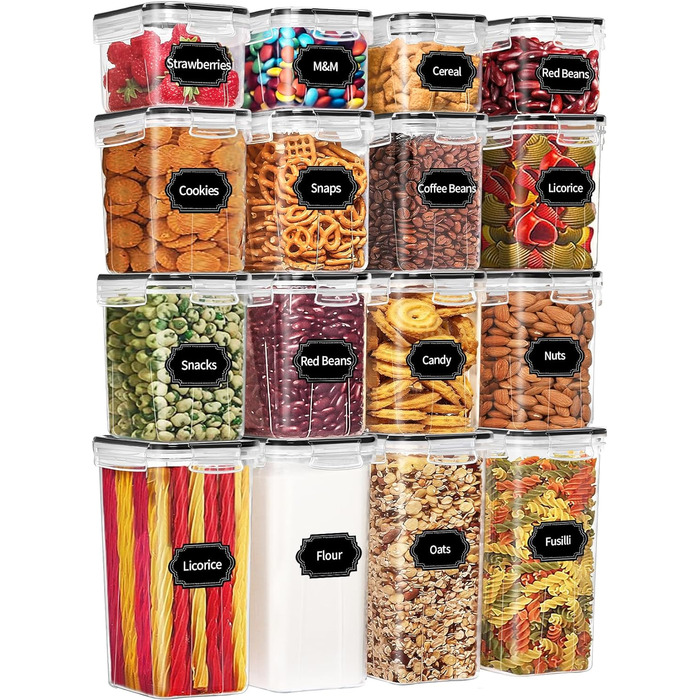 Набір ємностей для зберігання, 16 предметів, Skroam