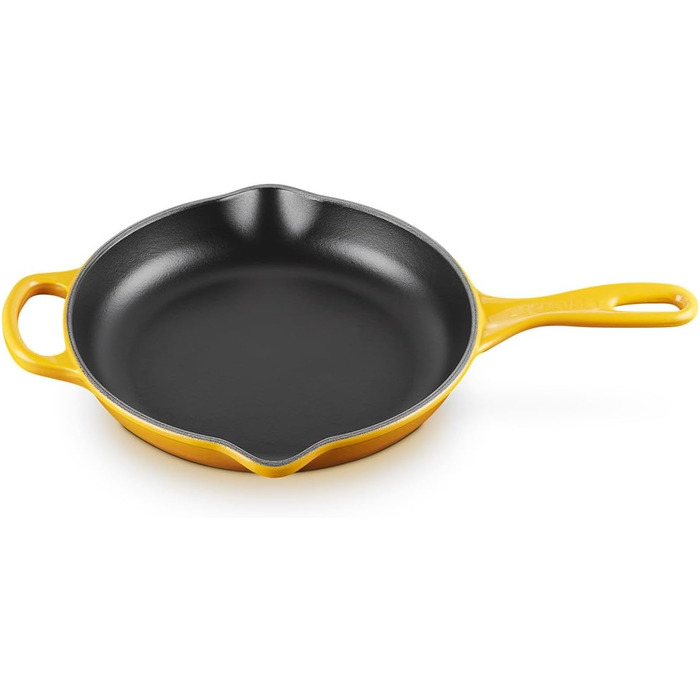 Чавунна сковорода LE CREUSET Signature, кругла, Ø Для всіх типів плит, вкл. підходить для індукції, 1,93 кг, гранат, 20182239490422 (Нектар, 23 см)