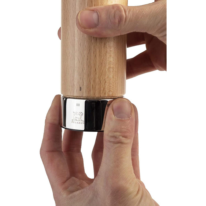 С кривошипом, Классическая регулировка помола, Высота 18 см, Дерево/нержавеющая сталь, натуральный, 37307 (Соляная мельница, натуральная и нержавеющая сталь)