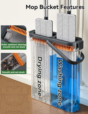 Набір швабри з відром білий CTIME