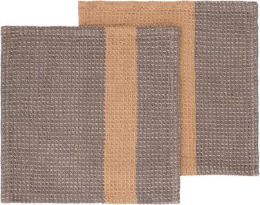 Набор из 2 полотенец для посуды 25 x 25 см, стальной серый/бежевый Gano Blomus