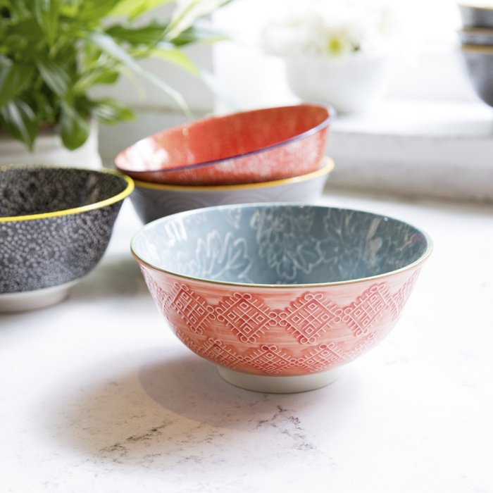 Миска Kitchen Craft GREY FLORAL, кераміка, діам. 16 см, 500 мл