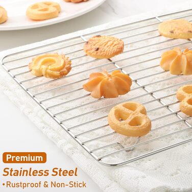 Решетка для гриля из нержавеющей стали для выпечки, жарки, приготовления пищи, 4 шт Herogo