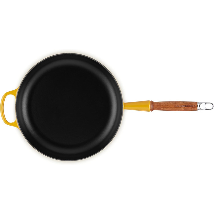 Сковорода чавунна 28 см з дерев'яною ручкою, жовтий Signature Le Creuset