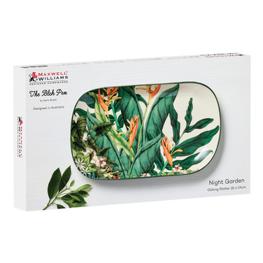 Блюдо сервірувальне прямокутне Maxwell & Williams NIGHT GARDEN FOLIAGE, порцеляна, 35 х 19 см