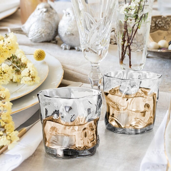 Набір з 2-х бокалів для віскі 260 мл скло Fissman