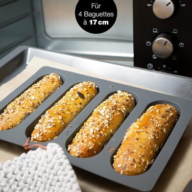 Форма для випічки булочок для хот-догів, силіконова Moritz & Moritz