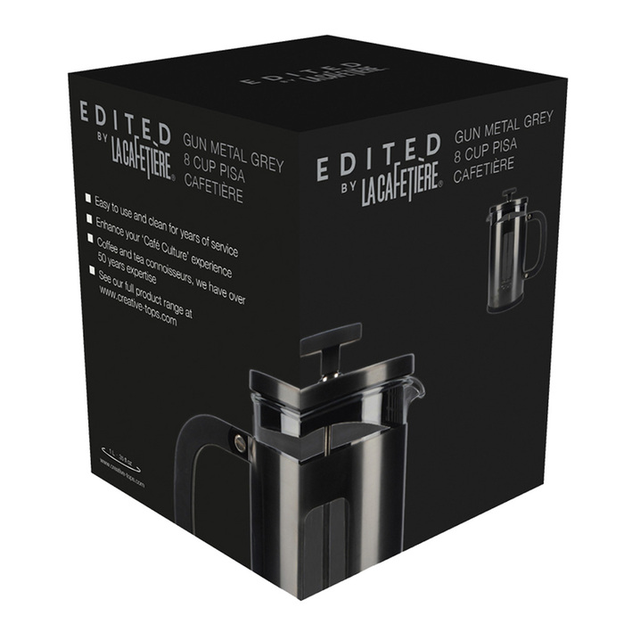 Френч-прес Kitchen Craft LA CAFETIERE, сталевий зі скляною колбою, 1000 мл