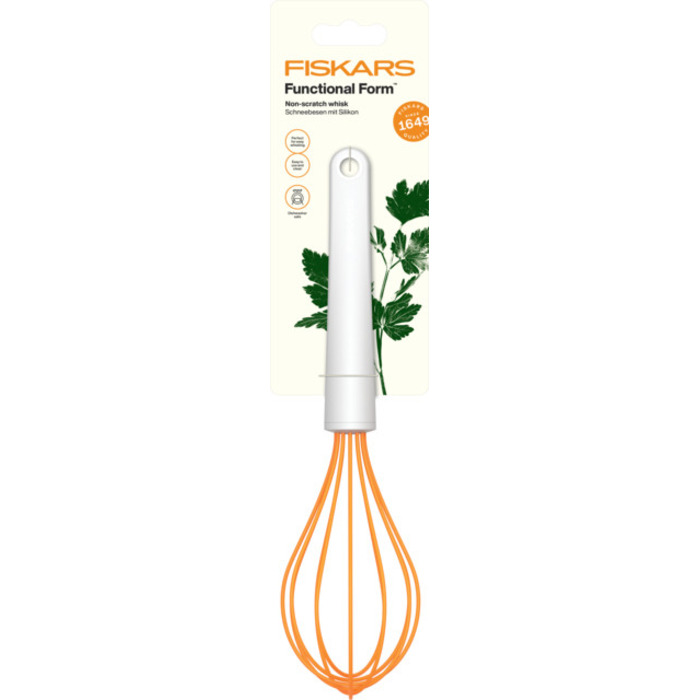 Венчик с силиконовым покрытием Fiskars Functional Form, белый (1023613)
