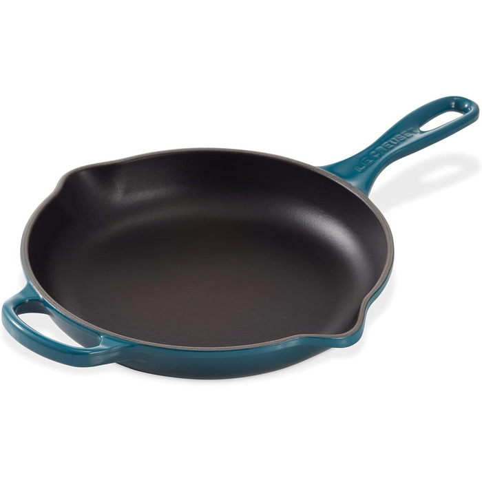 Чавунна сковорода LE CREUSET Signature, кругла, Ø Для всіх типів плит, вкл. підходить для індукції, 1,93 кг, гранатовий, 20182239490422 (темно-бірюзовий, 23 см)