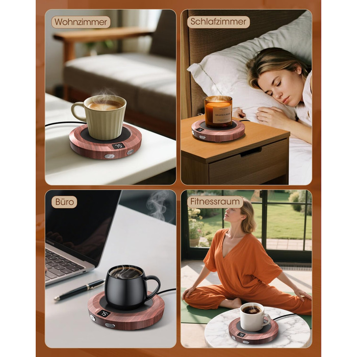 Подогреватель чашек до 75C, 3 уровня температуры MXMZHXU