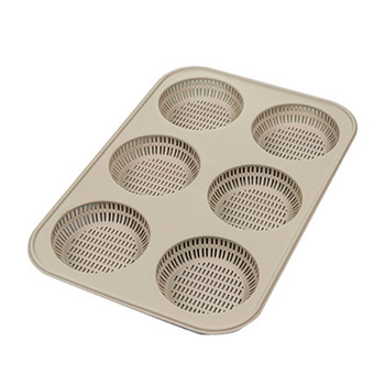 BURGER BREAD Форма силіконова на 6 булочок 200x340 h20 мм, Ø80 мм