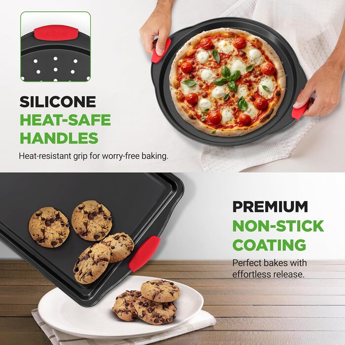 Набор форм для выпечки из 8 предметов, с антипригарным покрытием Nutrichef