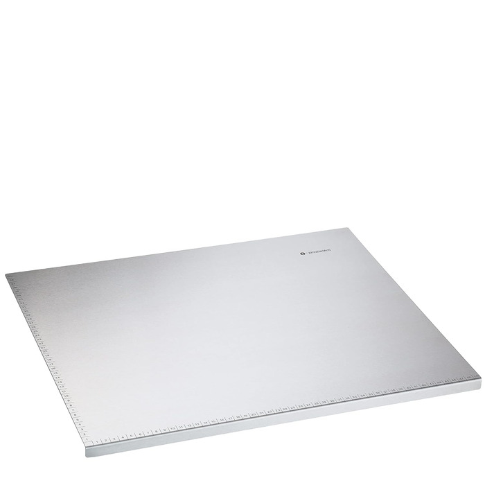 Кухонная столешница Zassenhaus 50 40 см Столешница из нержавеющей стали Масштабирование и Stop Edge для теста и мяса антибактериальный и гигиеничный Разделочная доска из нержавеющей стали, 064612
