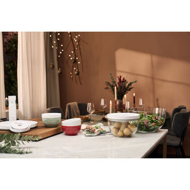 Набір керамічних мисок з вакуумними кришками 12 см, 6 предметів, білий Fresh & Save Zwilling