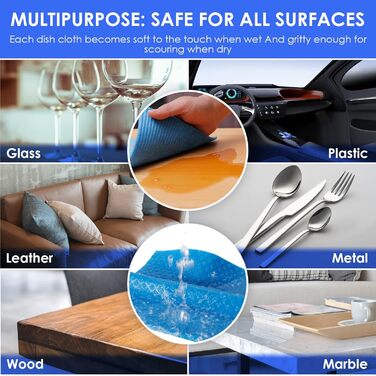 Салфетки для уборки 8 шт и 2 зажима для подвешивания Etokon.Org