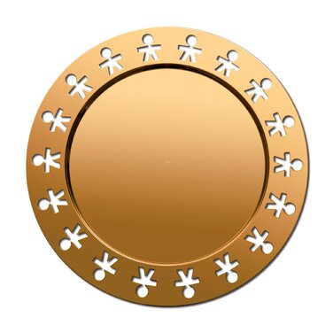 Поднос Ø 40 см, позолоченный Girotondo Alessi