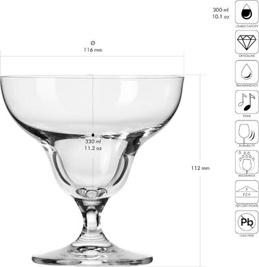 Набір креманок для мороженого 6 шт. 340 мл Krosno