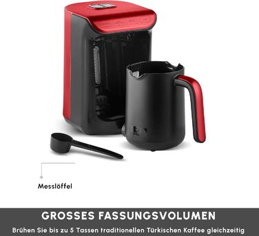 Кавоварка на 5 чашок, 535 Вт, червона Hatır Köz Karaca