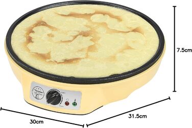 Блинница электрическая 30 см,  желтая Bestron