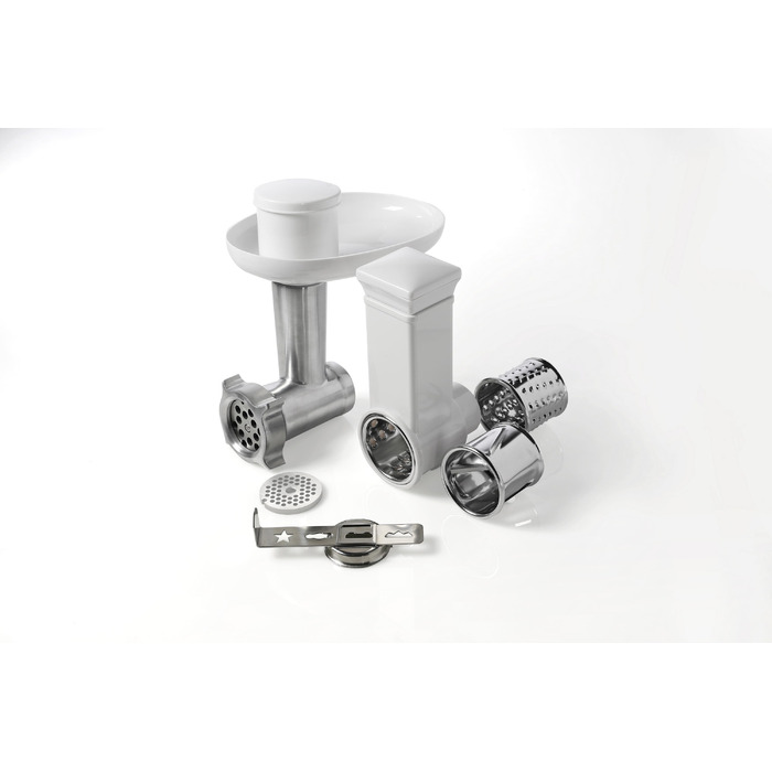 Gorenje Кухонна машина 1000Вт, чаша-метал, корпус-метал, насадок-7, сріблясто-червоний