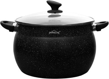 Каструля 8 л з антипригарним покриттям зі скляною кришкою 24 см HOMELUX