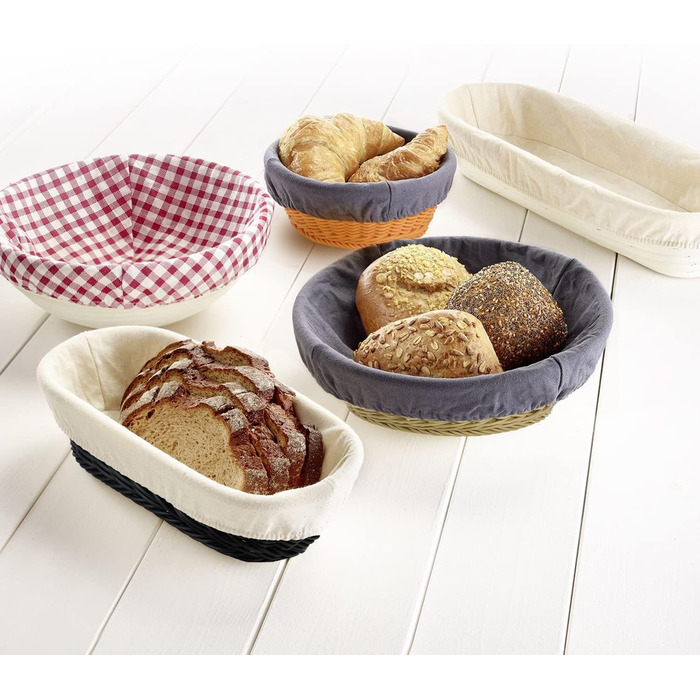 Кошик для вистоювання Westmark, для тіста для хліба вагою 1500-2000 г, овальний, довжина приблизно 40 см, ротангова тростина, світло-бежева, 32022270 (набір з 2 шт. , довжина 39,5 см)