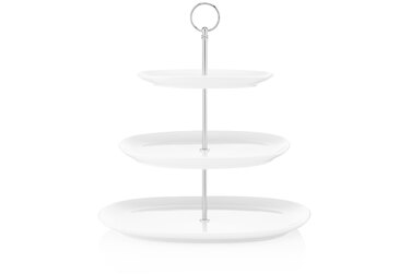 ARDESTO Блюдо 3-х ярусное, 32х32см, фарфор, белый