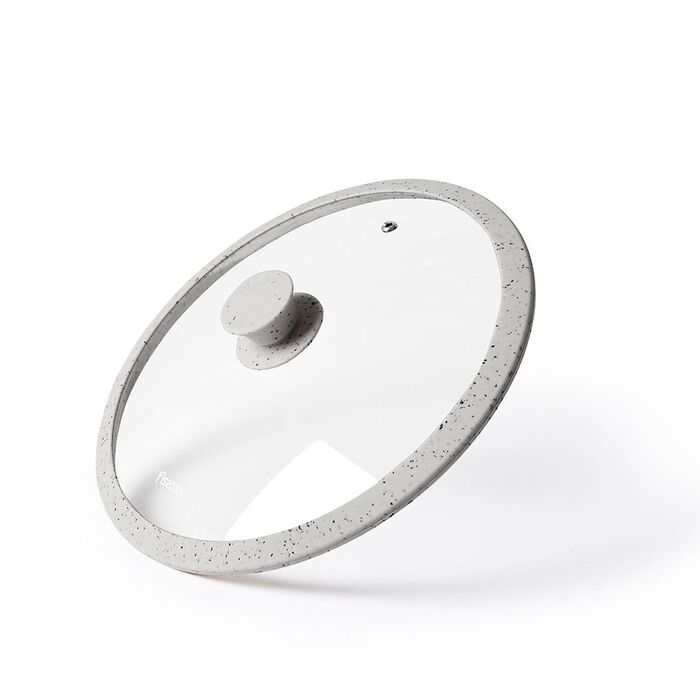 Крышка Fissman ARCADES 28 см с силиконовым серым ободом (9998)