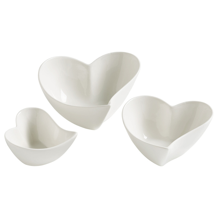 Набор мисок Maxwell & Williams WHITE BASICS HEART, 3 пр.