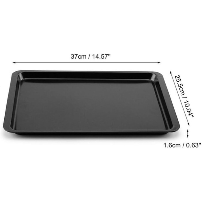 Прямокутне деко, корпус духовки з вуглецевої сталі з антипригарним покриттям, підходить для випікання різних страв (чорний)