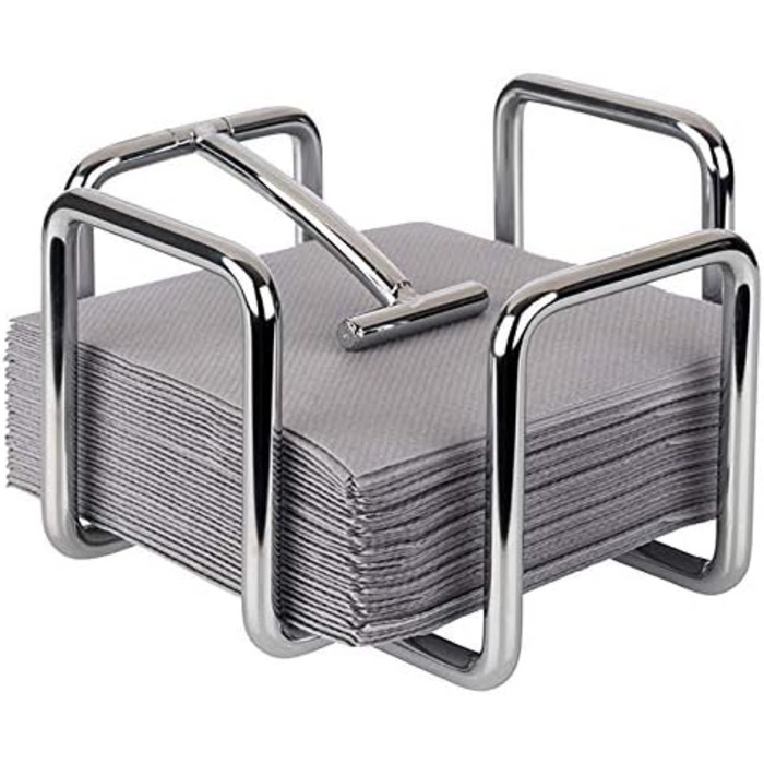 Тримач для серветок 14 х 14 х 10 см срібна Buddy´s Bar