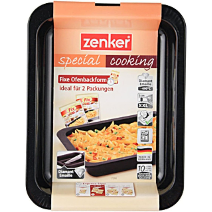 Форма для запікання в духовці прямокутна 33 x 5 x 25 см, чорна Zenker