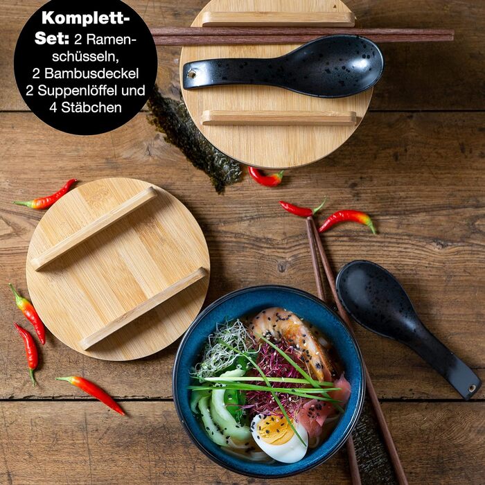 Набір для супу рамен на 2 особи, 10 предметів Moritz & Moritz