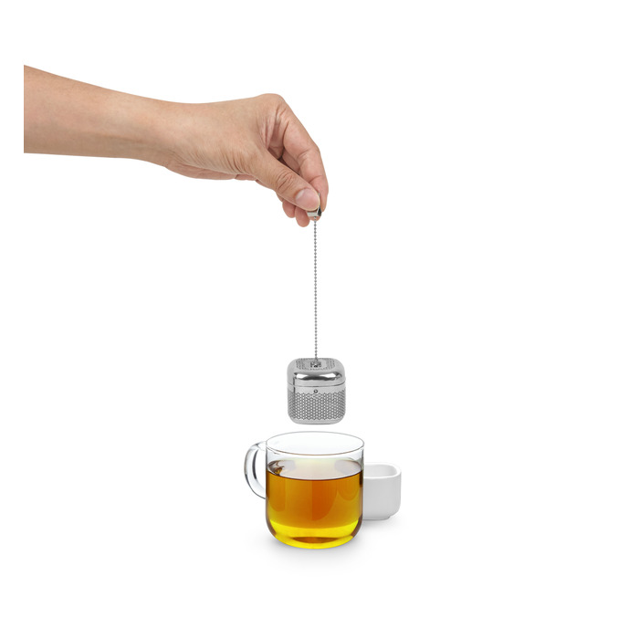 Ємність для заварювання з підставкою 5,5х4,5х5,5 см біла Cutea Umbra