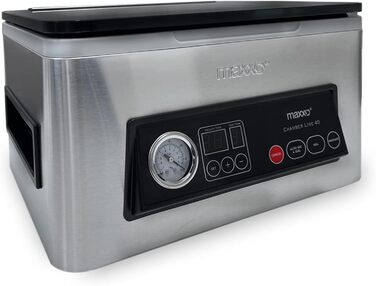 Камерний вакуумний пакувальник з нержавіючої сталі 4 л, 72 л/хв maxxo