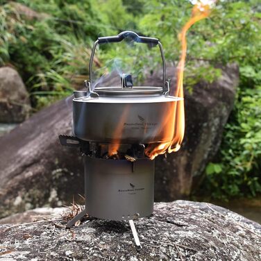 Титанова дров'яна піч зі знімними підставками iBasingo